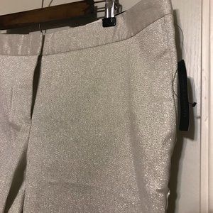 Ivory/Gold Ankle Pants
